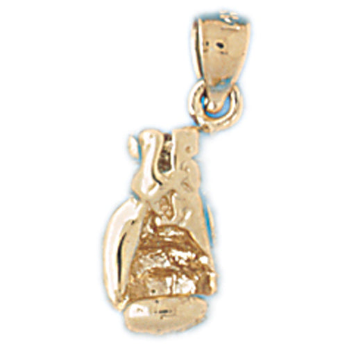 14k Yellow Gold 3-D Boxing Gloves Charm