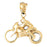 14k Yellow Gold Street Motorcycle Charm