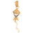 14k Yellow Gold Kite Charm