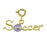 14k Yellow Gold Soccer Charm