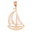 14k Yellow Gold Sail Boat Charm