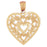 14k Yellow Gold Heart Charm