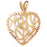 14k Yellow Gold Heart Charm