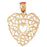 14k Yellow Gold Heart Charm