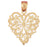 14k Yellow Gold Heart Charm