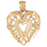 14k Yellow Gold Heart Charm