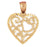 14k Yellow Gold Heart Charm