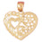 14k Yellow Gold Heart Charm