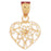 14k Yellow Gold Heart Charm