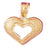 14k Yellow Gold Heart Charm