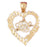 14k Yellow Gold Love Heart Charm