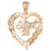 14k Yellow Gold Sweet 16 Heart Charm