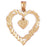 14k Yellow Gold Heart Charm