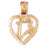 14k Yellow Gold #13 Heart Charm