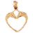 14k Yellow Gold Horse Heart Charm