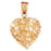 14k Yellow Gold Nugget Heart Charm