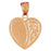 14k Yellow Gold Heart Charm