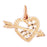 14k Yellow Gold Heart with Arrow Charm