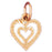 14k Yellow Gold Heart Charm