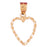 14k Yellow Gold Floating Heart Charm