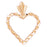 14k Yellow Gold Floating Heart Charm