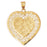 14k Yellow Gold Heart Charm