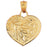 14k Yellow Gold Heart Charm