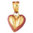 14k Yellow Gold Heart Charm