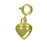 14k Yellow Gold Heart Charm