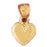 14k Yellow Gold Heart Charm