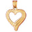 14k Yellow Gold Heart Charm