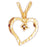 14k Yellow Gold Heart with Mounting Charm