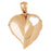 14k Yellow Gold Heart Charm