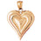 14k Yellow Gold Heart Charm