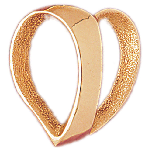 14k Yellow Gold Floating Heart Charm