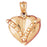 14k Yellow Gold Floating Heart Charm