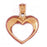 14k Yellow Gold Floating Heart Charm