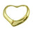 14k Yellow Gold Floating Heart Charm