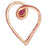 14k Yellow Gold Floating Heart Charm