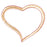 14k Yellow Gold Floating Heart Charm