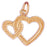 14k Yellow Gold Heart Charm