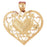 14k Yellow Gold Heart Charm