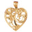 14k Yellow Gold Heart Charm