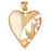 14k Yellow Gold Heart Charm