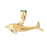 14k Yellow Gold Dolphins Charm