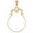 14k Yellow Gold Crown Charm Holder Charm