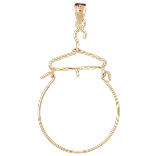 14k Yellow Gold Clothes Hanger Charm