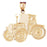 14k Yellow Gold Tractor Charm