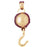 14k Yellow Gold Ball and Chain Charm
