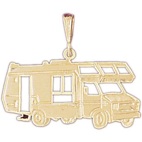 14k Yellow Gold RV Recreational Vehicle Charm